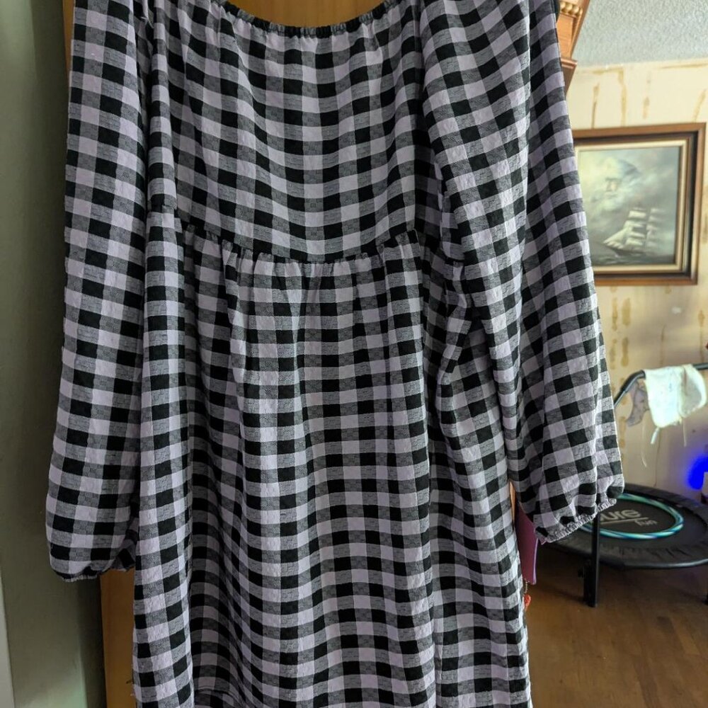 Women's Long Sleeve Tie-Front Muse Dress-Wild Fable-Amethyst-SizeXXL - Picture 2 of 4